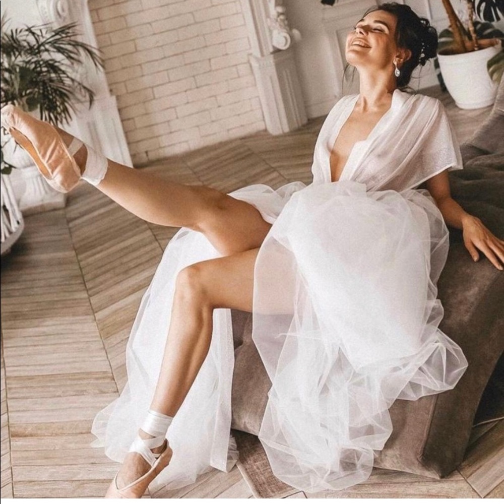 Maxi robe for wedding Long tulle